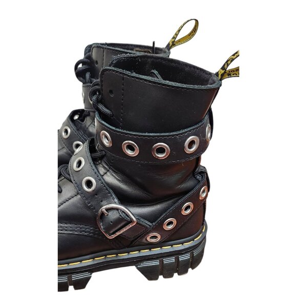 Dr Martens AUDRICK Hardware Leather Platform Boots Women's SOFT COMFORTABLE  10L - Picture 9 of 16